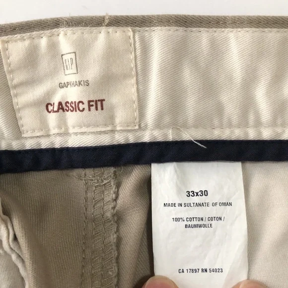 Men’s Tan Gap Chino Pants W33, L30 (Khakis) - Picture 5 of 5